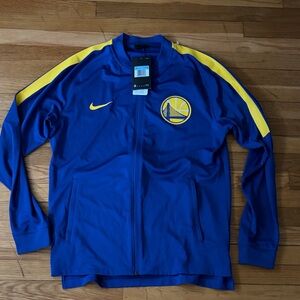 Golden State Warriors Nike Dri-Fit Zip Jacket NBA Court Warm Up Sz Men’s Med NWT